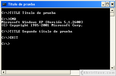 Ventana del Símbolo del sistema saliendo de CMD - Ejemplo del tutorial de CMD de {Abrirllave.com