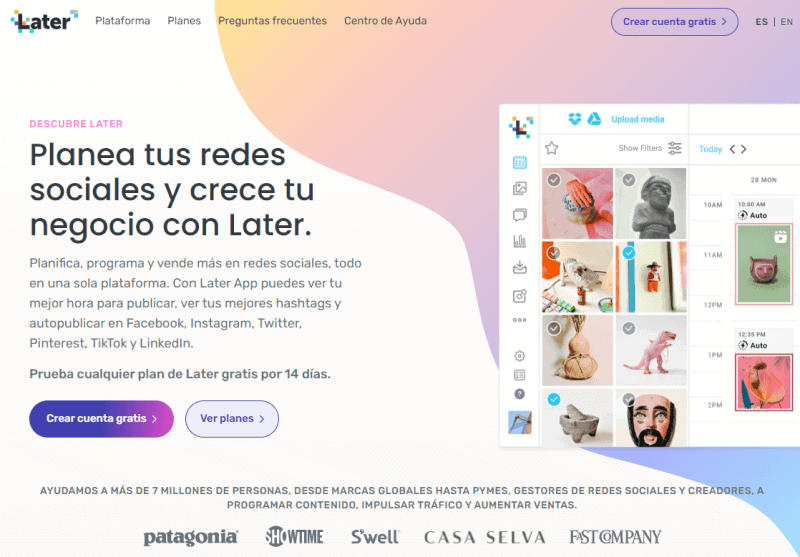 Later, herramienta de programación y métrica para redes sociales 
